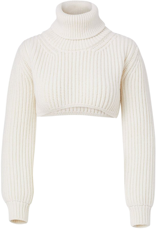 Ribbed-Knit Wool Cropped Sweater By Brandon Maxwell | Moda Operandi