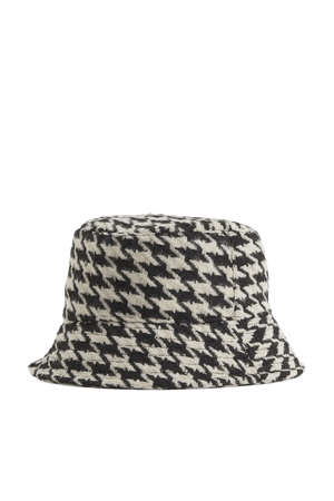Patterned Bucket Hat - Black/houndstooth-patterned - Ladies | H&M US