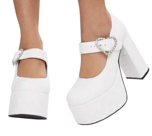 white Mary Janes