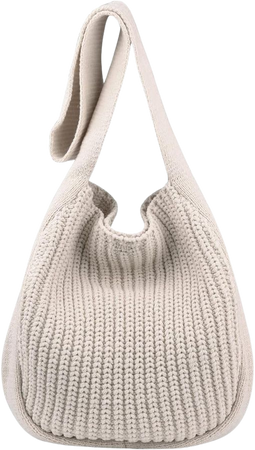 Amazon.com: Women's Crocheted Crossbody Tote Hobo Bag, Knitted Shoulder Handbag, Aesthetic Handmade Cute Purse, Knit Crochet Bag(#1320White) : Clothing, Shoes & Jewelry
