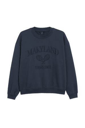 Crewneck sweater - Dark blue - Sweatshirts - Monki WW