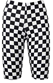 checker print bike shorts
