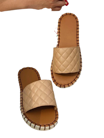 Quilted Espadrille Slide Sandals | SHEIN USA
