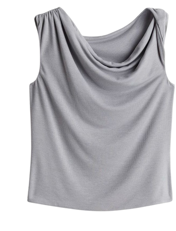 Twist-detail One-shoulder Top - Gray - Ladies | H&M US