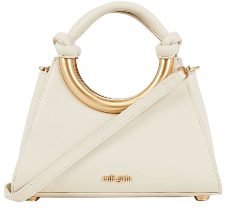 Cult Gaia Nila Mini Leather Bag In White | INTERMIX®