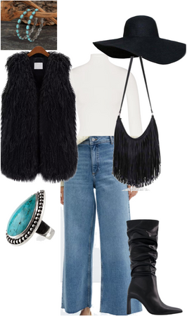 Turquoise, Fur, and Culottes