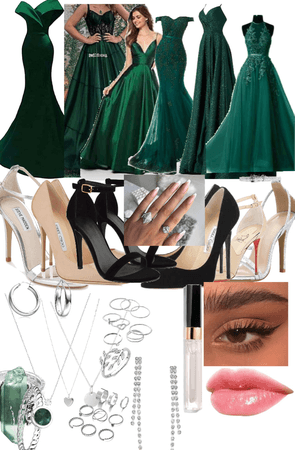 green prom dress outfit ideas and stuff