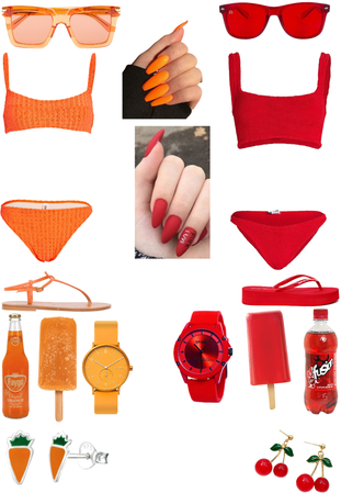 orange and red beach day