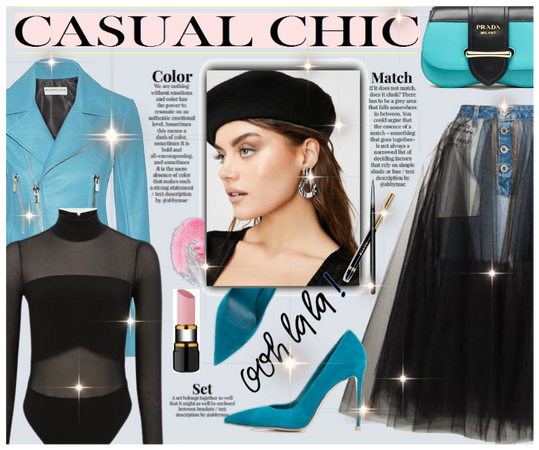 Leather and Tulle - casual chic