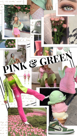 pink and green
