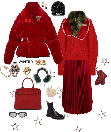 Winter red style
