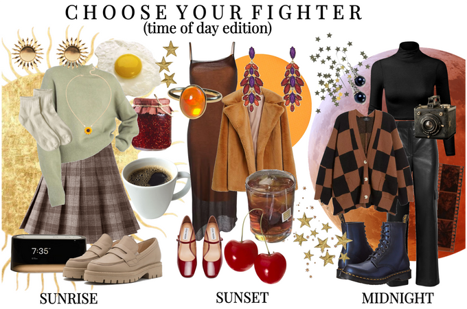 CHOOSE YOUR FIGHTER (time of day edition)