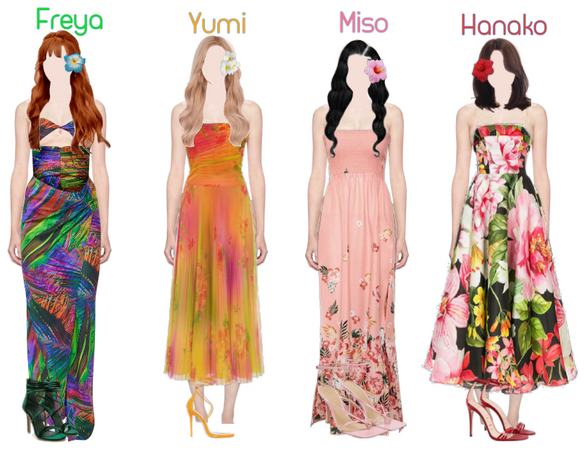 Midnight Sky's Prom Outfits: Tropical Theme