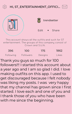 100 followers  appreciation post