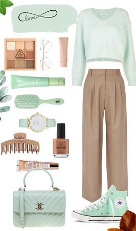 mint and brown