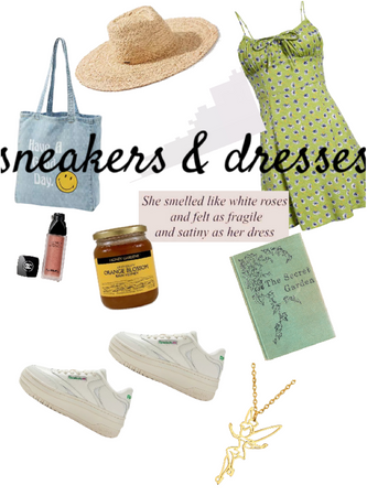 sneakers and dresses outfit