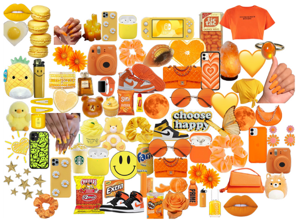 orange and yellow collage