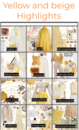 Yellow and Beige highlights