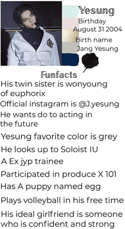 Yesung official profile