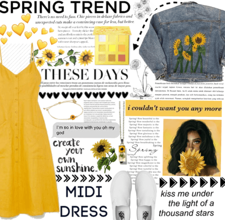 Spring Midi Dress|Sunflower Vibes.