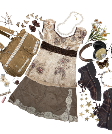 brown beige outfit