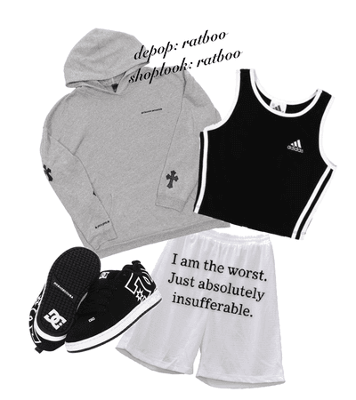 black and white chill sporty casual