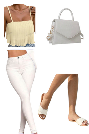 yeallow spring casual outfit