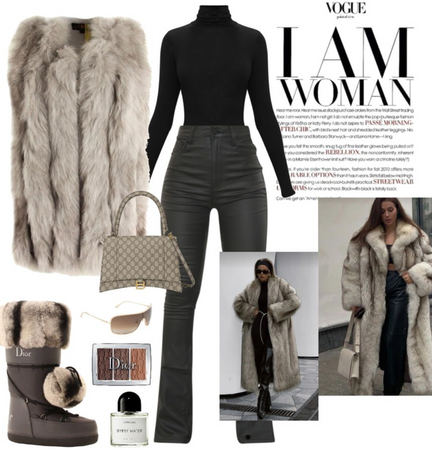 fur overcoat,rich woman