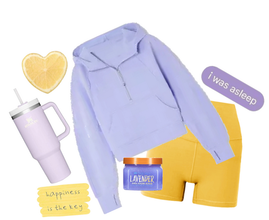 purple and yellow fit