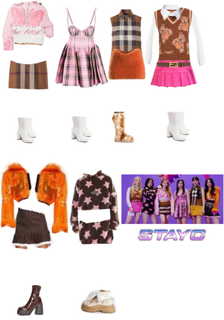 stayc poppy stage outfits