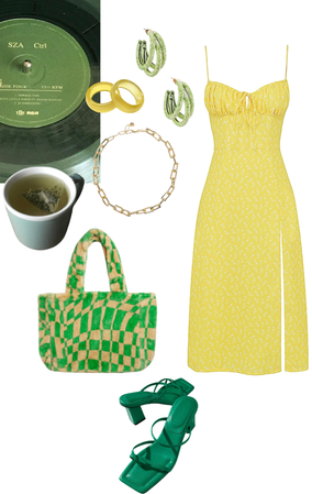 Yellow and green outfit