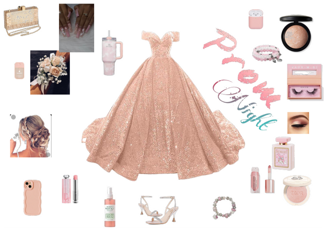 rose gold prom outfit