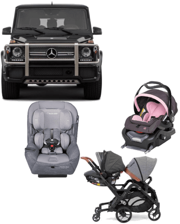 the car and car seats