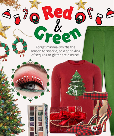 red & green