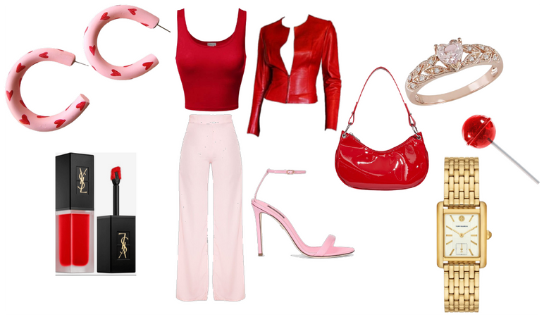Red and Pink Outfit