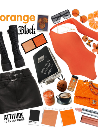 orange and Black