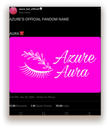AZURE(하늘빛) Official Fandom Name Post