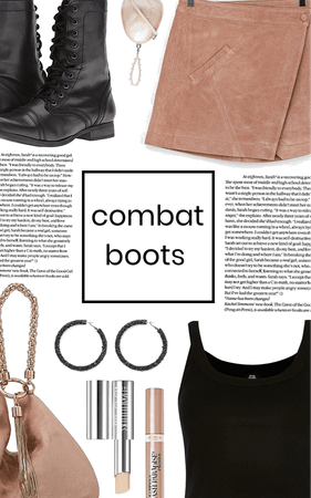 combat boots and suede