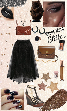 Black and Brown Glitter