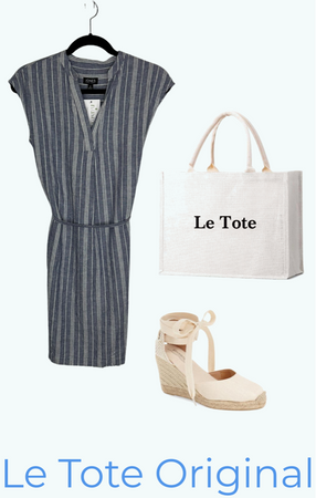 LTO linen dress and espadrilles