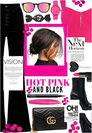 hot pink and black