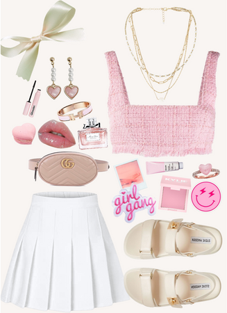 Pink and pleated skirts