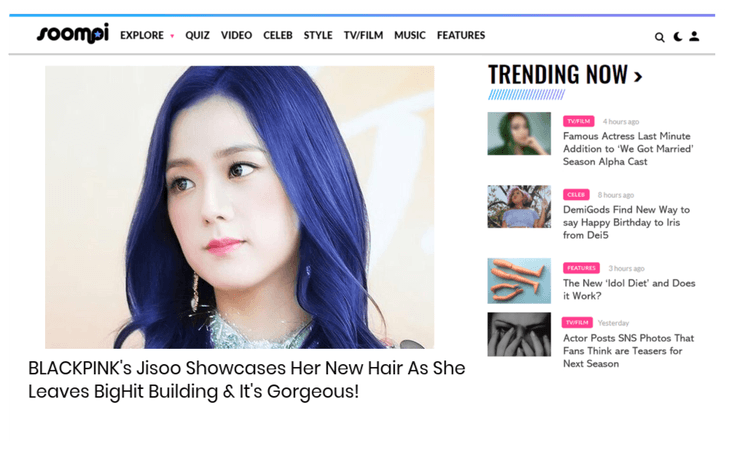 Get A First Glimpse At Jisoo's Gorgeous Blue Locks