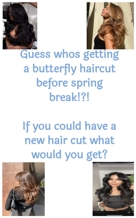 I get a butterfly hair cut before spring break!
