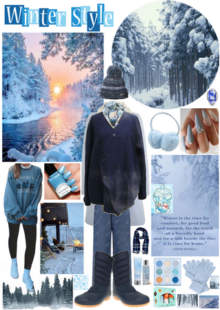 Simple Winter Blues Wardrobe
