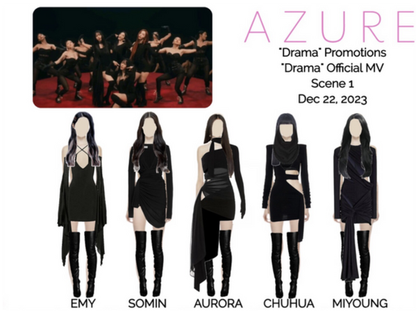 AZURE(하늘빛) "Drama" Official MV Outfit #1