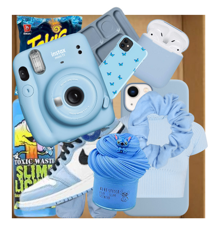 um kit de coisa azul