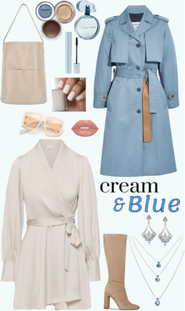 Cream & Blue