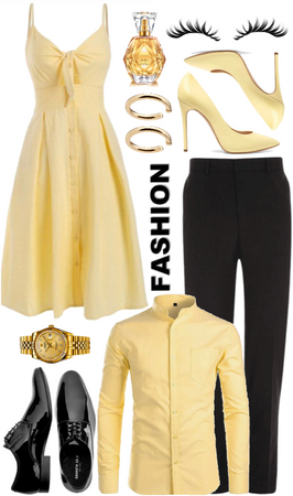 Yellow Couple Fashion