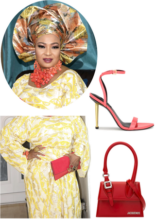 The Yellow African Lace fashion set
